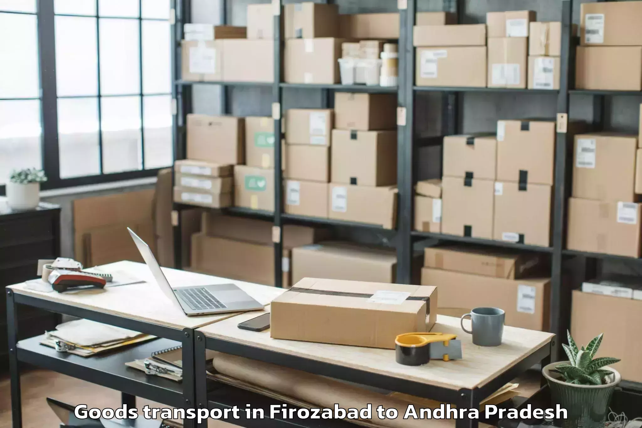 Professional Firozabad to Macherla Goods Transport